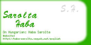 sarolta haba business card